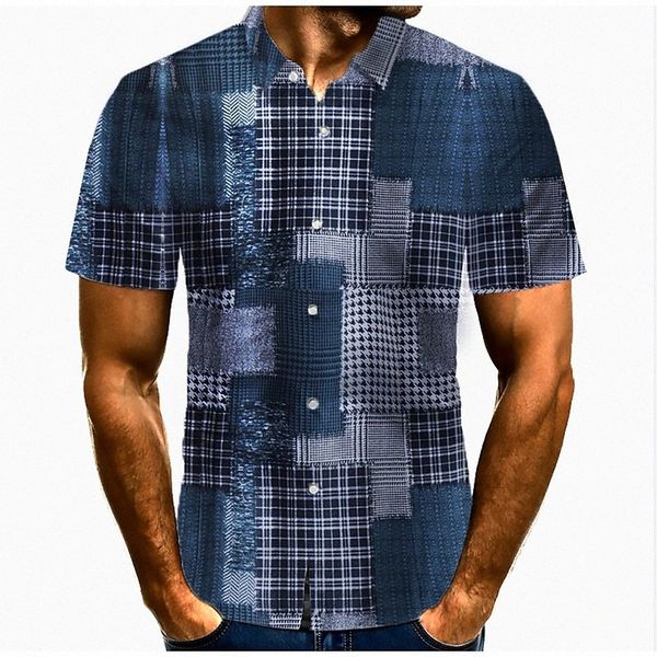 

men's shirt color block turndown casual daily button-down short sleeve regular fit casual fashion breathable comfortable blue gray cof, White;black