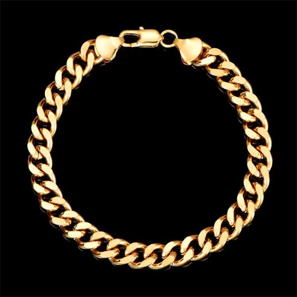 

link, chain hip hop jewelry cuban fashion personality bracelet men, Black