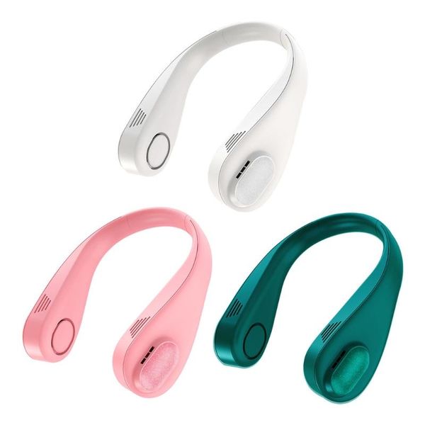 

electric fans mini fan neck usb rechargeable wearable mute sports home outdoor n58d