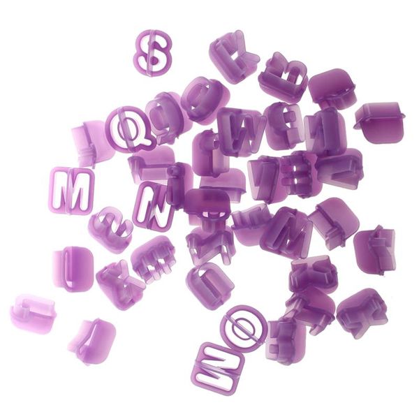 

baking & pastry tools 40pcs alphanumeric characters cutter silicone fondant mould chocolate mold cake decorating sugarcraft diy tool purple