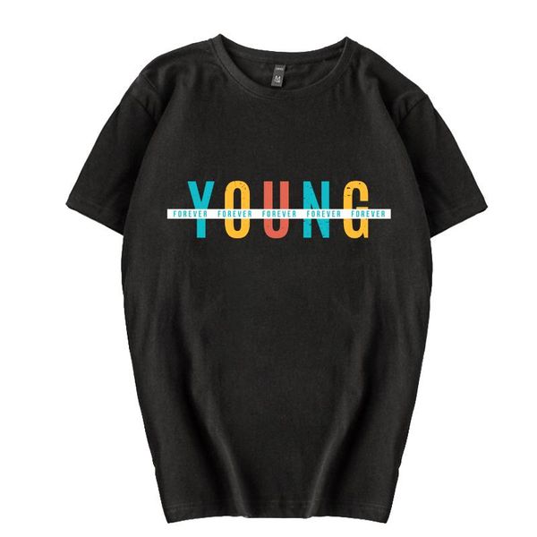

women's t-shirt 100% cotton summer oversized 7-color multicolor letters print harajuku casual short sleeve tshirt s-3xl, White