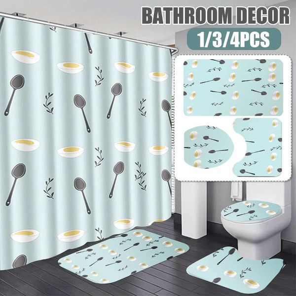

shower curtains 3d print waterproof curtain polyester bath toilet cover mat home bathroom with 12 hooks