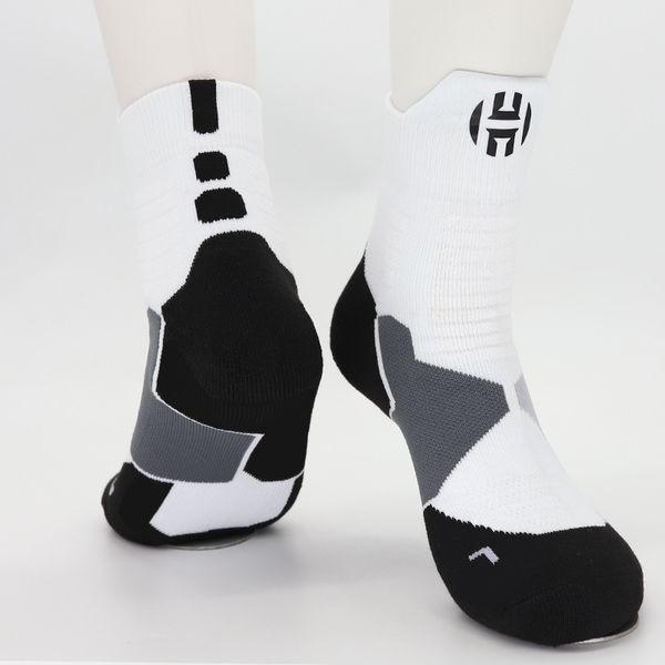 

zepu men basketball socks professional training cycling middle tube elastic running breathable fabric football, Black