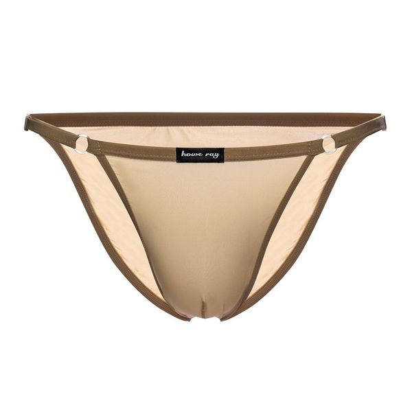 

men ice silk smooth big u convex pouch briefs g-string breathable thongs low rise seamless erotic lingerie gay wear f10, Black;white