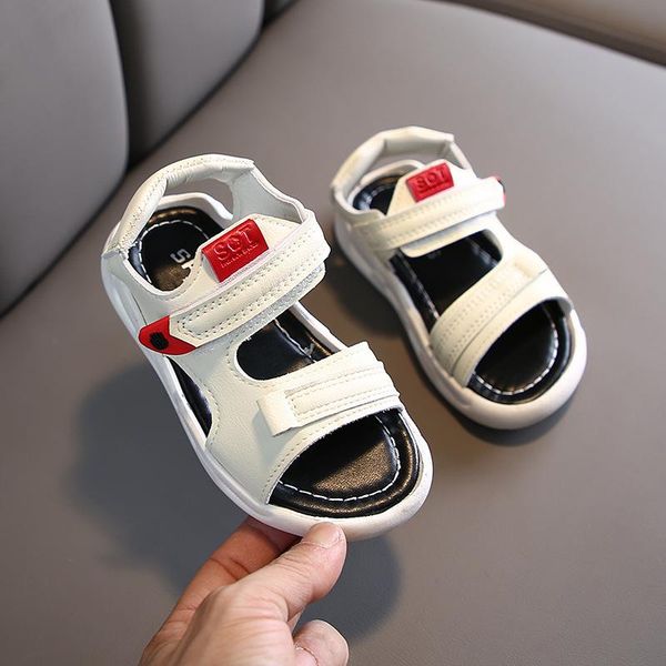 

sandals children's summer 1-6 year old soft bottom net red beach shoes baby girl, Black;red