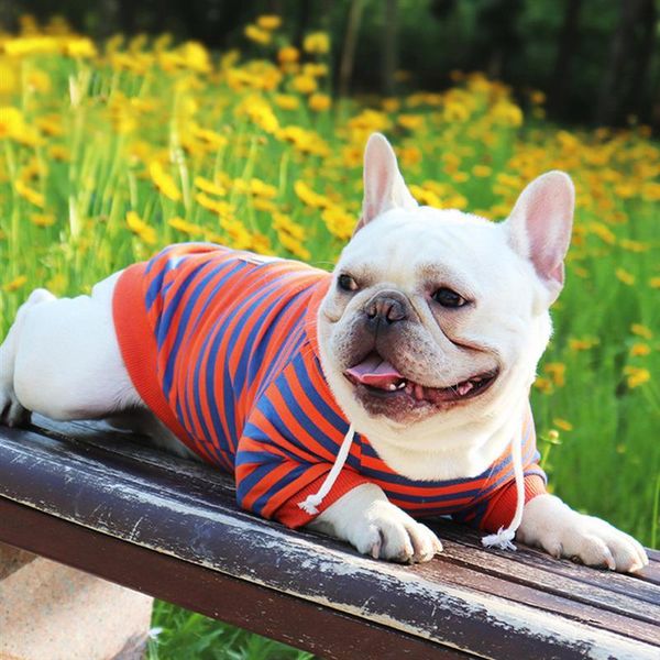 

dog stripe shirt breathable pajamas pet jumpsuit cotton cat clothes apparel