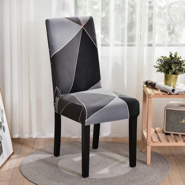 

geometric dining chair cover spandex elastic slipcover case stretch covers for wedding el banquet room a++
