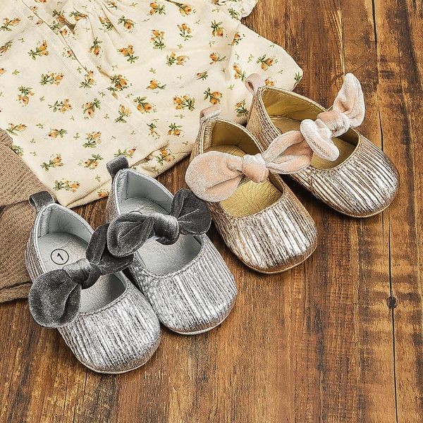 

first walkers 2021 baby clothing shoes born infant pram girls princess moccasins bowknot non-slip crib solid soft