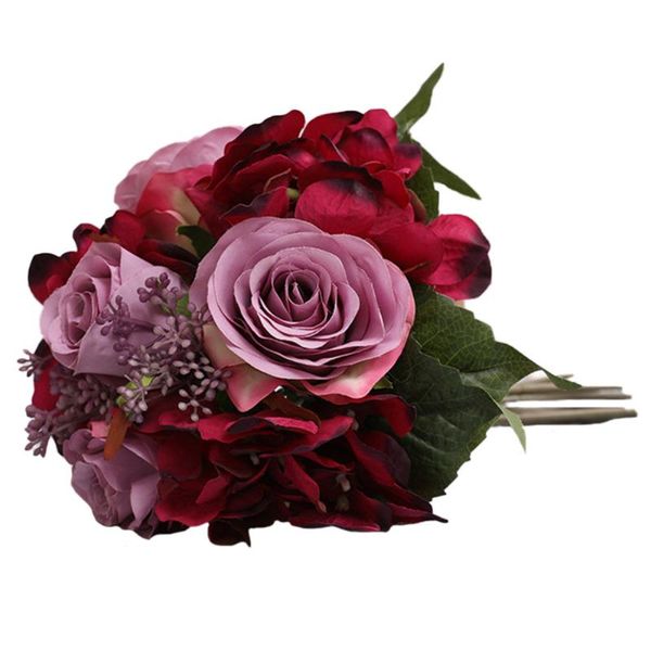

decorative flowers & wreaths hand-flowered hydrangea pographing props simulation flower festival supplies home party decor european brides h