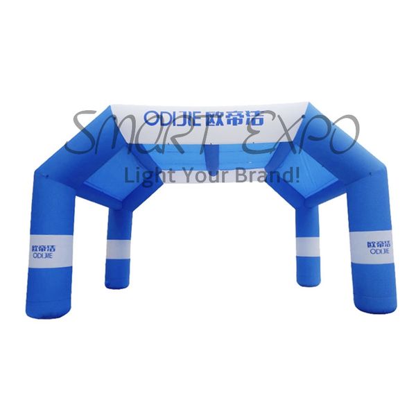 

outdoor advertising inflatable arch tunnel tent w12 x h5.6 m with custom logo printing base blower