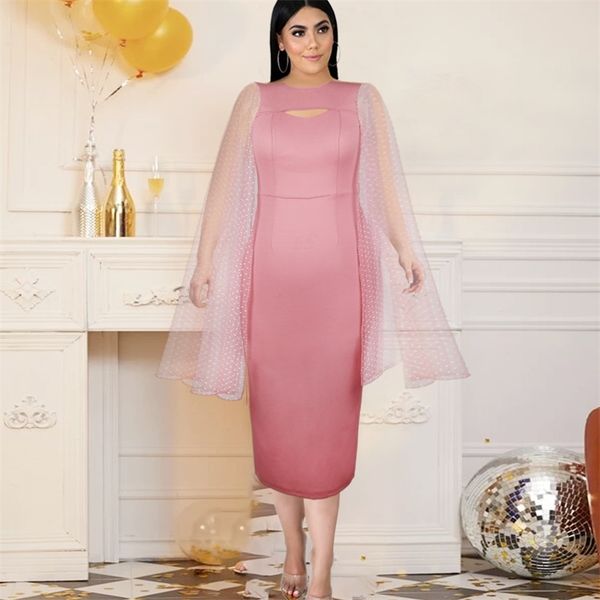 

pink dresses plus size women elegant fashion 4xl patchwork cocktail & evening party night out robe drop summer 210527, Black;gray
