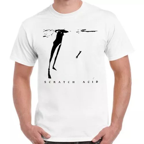 

scratch acid punk rock retro t shirt 478, White;black