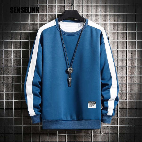 

2021 new men streetwear long sleeve harajuku solid color fashion sweatshirts casual cotton brand classic men clothes sweatshirts h0831, Black