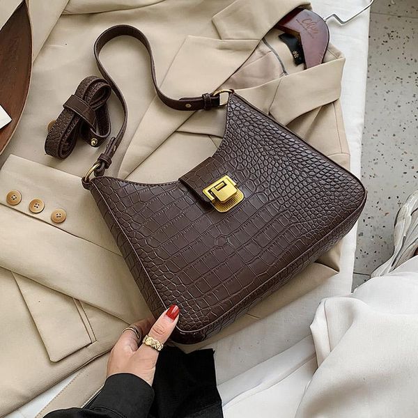 

evening bags stone pattern pu leather underarm handle designer shoulder for women 2021 women's bag trend luxury handbags bolsos