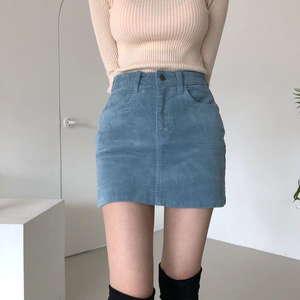 

casual dresses alien kitty fashion mini skirts womens vintage corduroy split blue clubwear high waist pencil bodycon skirt female y4of, Black;gray