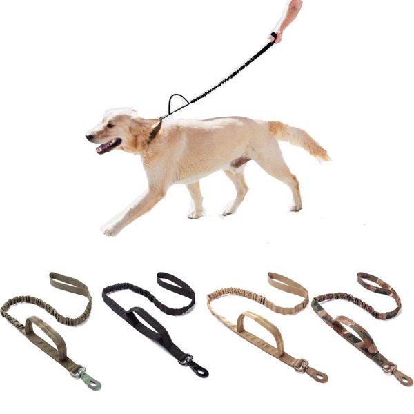 

dog collars & leashes tactical bungee leash elastic leads rope with 2 padded control handle for medium and small dogs