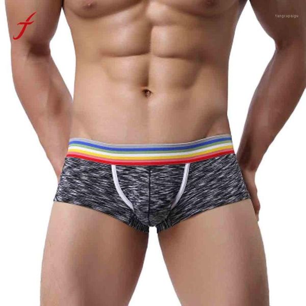 

feitong mens underwear shorts 2021 fashion men cotton comfortable boxers underpants soft gay cueca masculina, Black;white