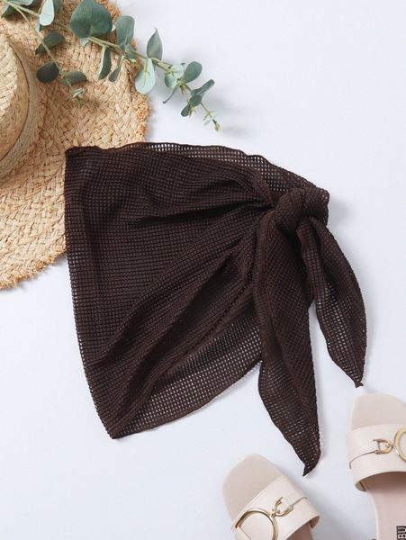 

tie waist cover up skirt x5hv#, White;black