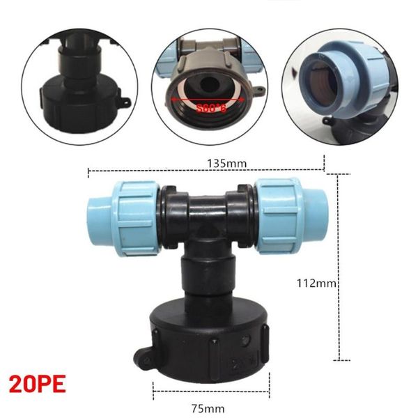 

watering equipments lawn water tank adapter plastic 1/4\" 3-way outlet accessory connector