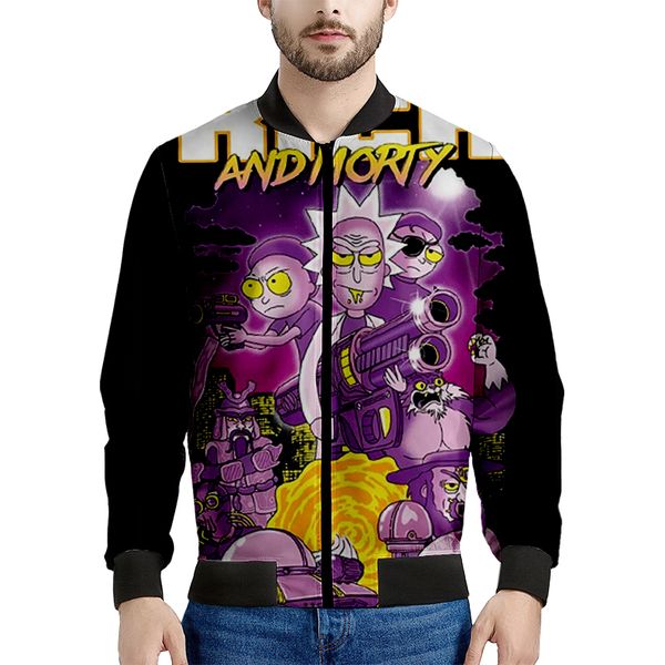 

guns anime pattern men s baseball jacket, high-quality, comfortable, fashionable, travel, sports, party, commute, Black;brown