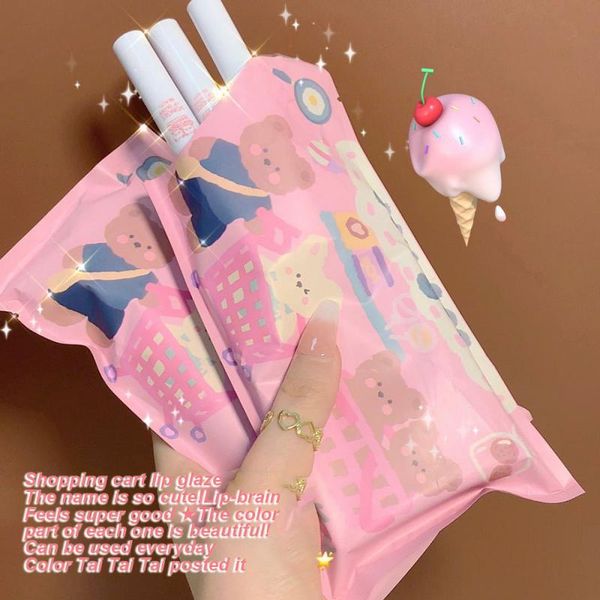

lip gloss elecool 5psc mirror lipstick set long lasting moisturizing makeup velvet waterproof non-stick cup cosmetic