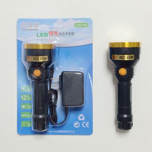 

strong light high power 60w white lamp china plug flashlights torches