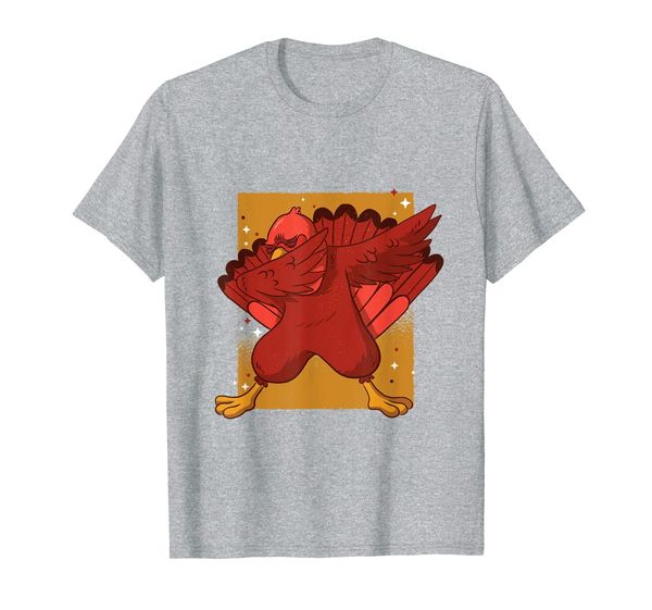 

dabbing turkey funny thanksgiving gift t-shirt, White;black