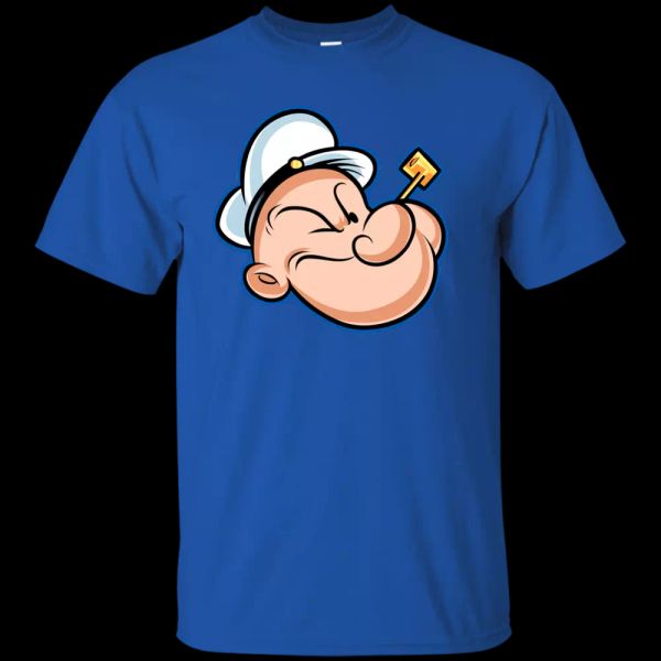

Popeye, Cartoon, Sailor, Mariner, Nautical, funny, Retro, T-Shirt, White;black