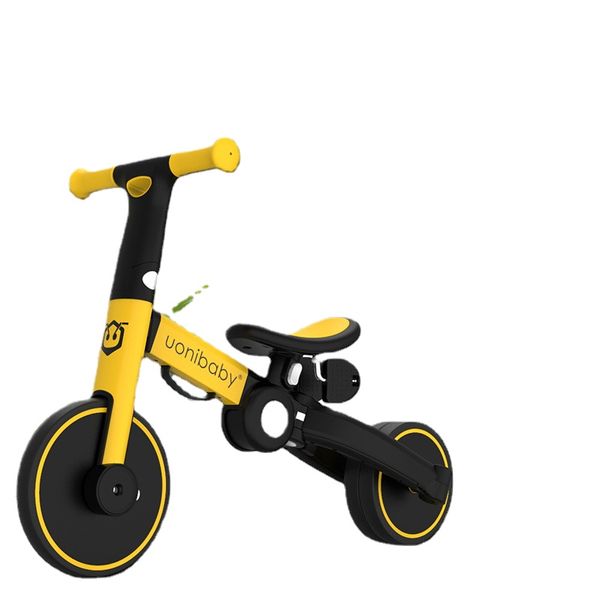 Original Uonibaby 4 IN 1 Baby Dreirad Kinderwagen Kinder Pedal Trike Zwei Rad Balance Fahrrad Roller Trolley Für 1-6 jahre alt