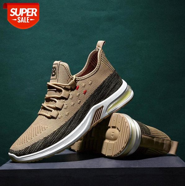 

men's korean style flying woven breathable running shoes, outdoor sports casual lazy one-step low-shoes #u59x