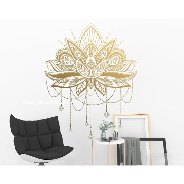 

wall stickers mandala decal lotus gift for her unique decor sister friend z301