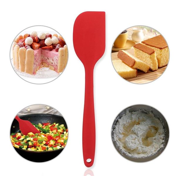

baking & pastry tools 3pcs/set red kitchen silicone butter cake mixing scraper shovel diy cream spatula tool kitchenware gadget