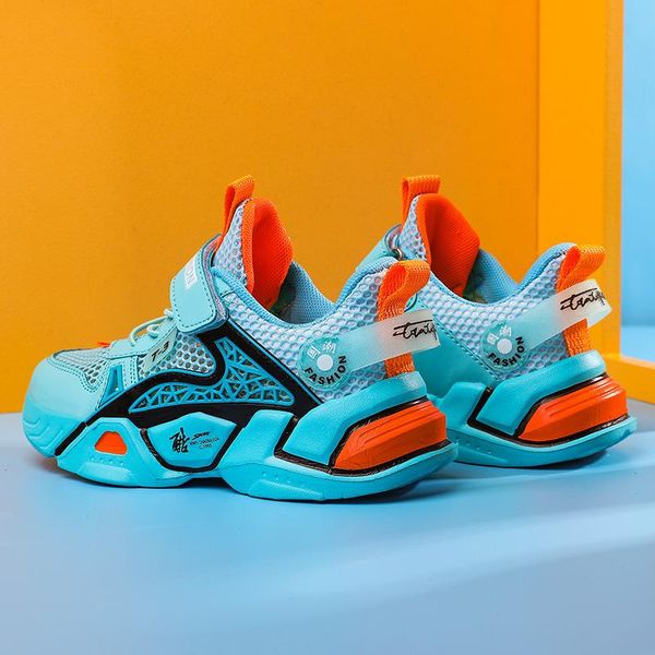 

summer boys casual shoes for children sneakers breathable mesh sport 5-12year kids boy tennis school size 28~39# athletic & outdoor, Black