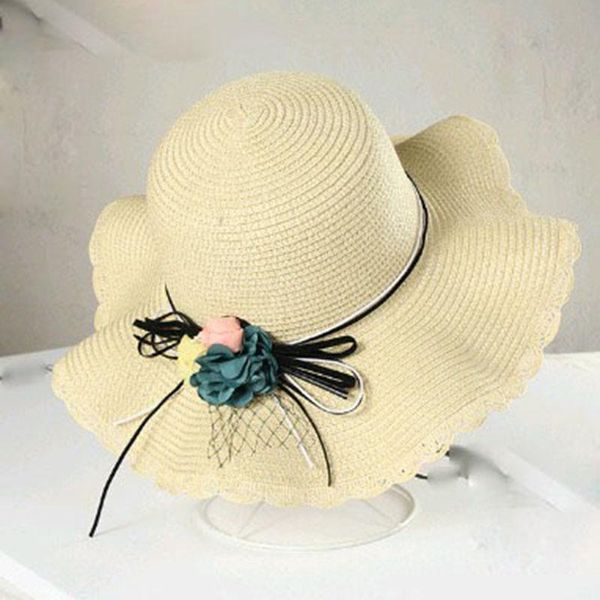 

wide brim hats summer bucket for women with flowers beach cap ladies sun hat female pink casual foldable caps, Blue;gray