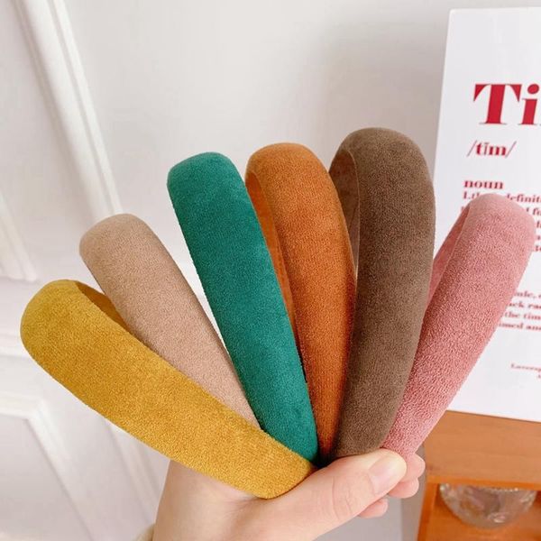 

hair accessories candy color fashion velvet headband bands for women vintage sweet hoop winter autumn girls wide hairbands supplies