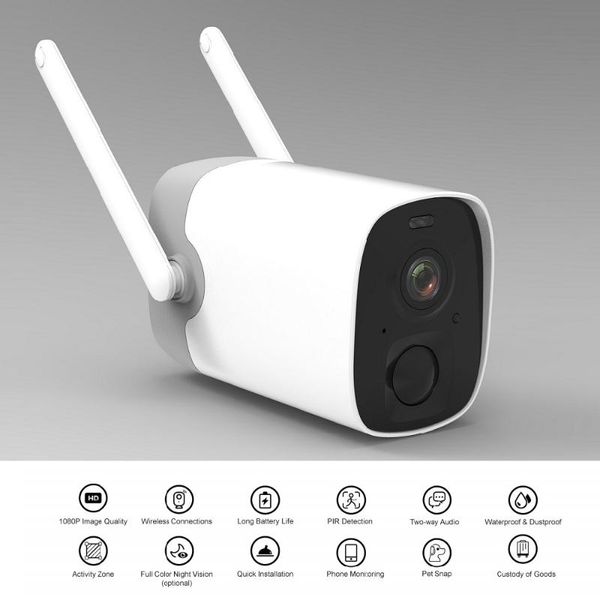 

cameras outdoor battery powered camera wifi built-in 1080p hd home wireless security indoor pir human detect surveillance
