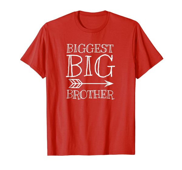 

biggest big brother t-shirt with arrow for older brother, White;black