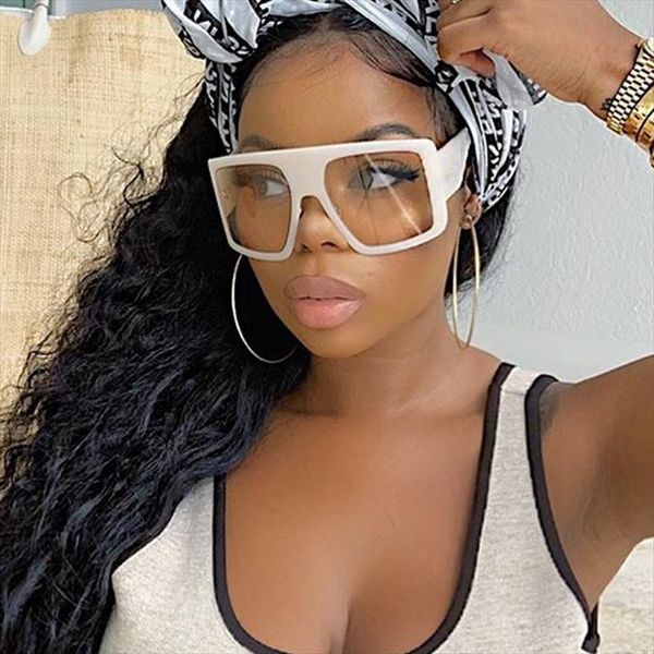 

vintage super big one piece pink white shield square sunglasses for women brand oversized sun glasses female black shades, White;black