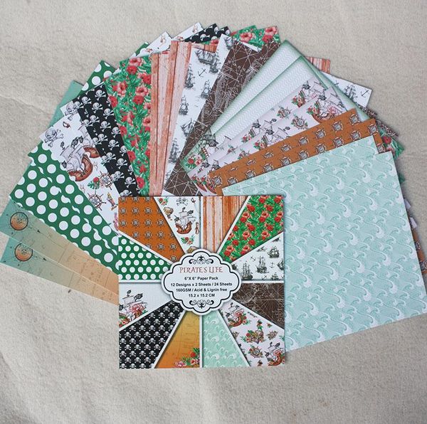 

other arts and crafts diy pirate life style scrapbooking paper pack of 24 sheets handmade craft background pad