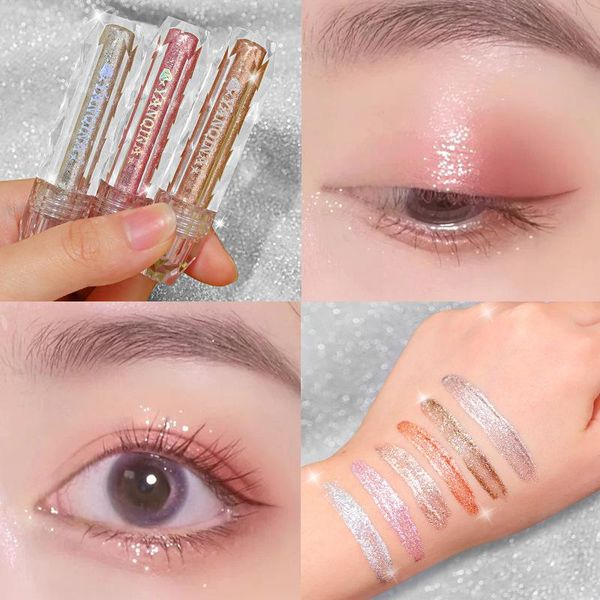 

in 1 shiny liquid eyeshadow hightlight bright broken diamonds pearlescent waterproof makeup eye shadow