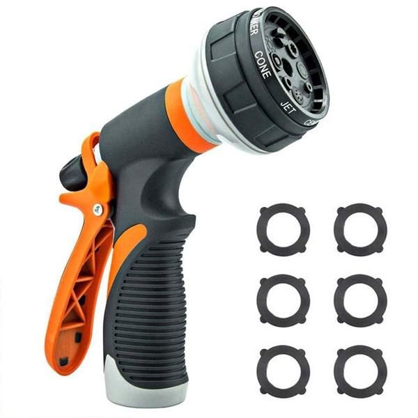 

watering equipments garden hose nozzle sprayer heavy duty high pressure water 8 way pattern for all your and pets sho