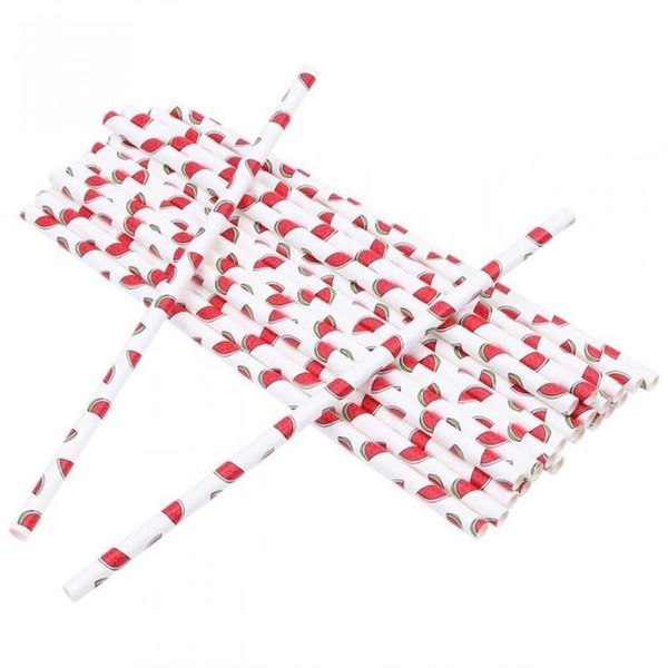 

packaging dinner service fruit pattern cocktail drinks birthday party disposable drinking straws