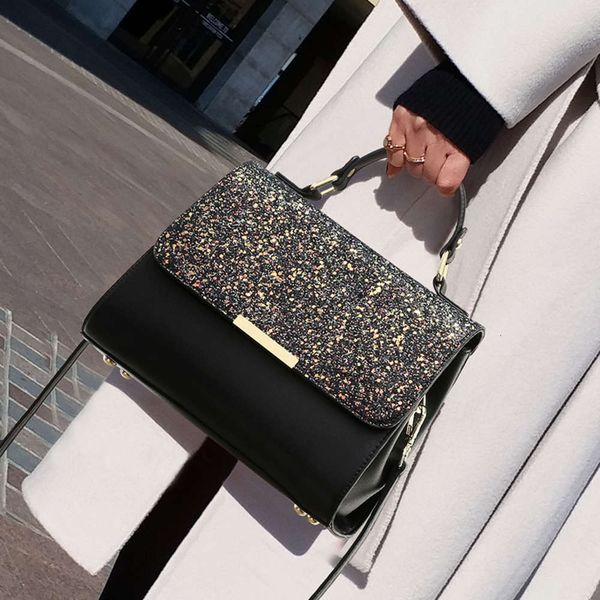 

fashion bag fashion autumn and winter texture messenger women's hand versatile one shoulder messenger sequin