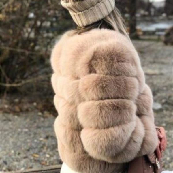 

women's trench coats royal fur coat, short, warm coat of stylish natural, Tan;black