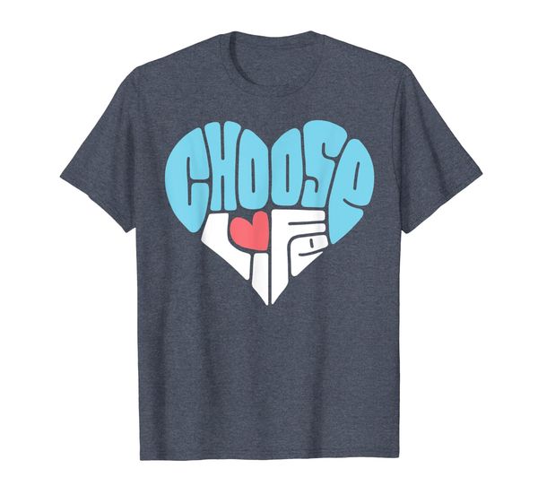 

choose life anti-abortion shirt - pro-life heart tee, White;black