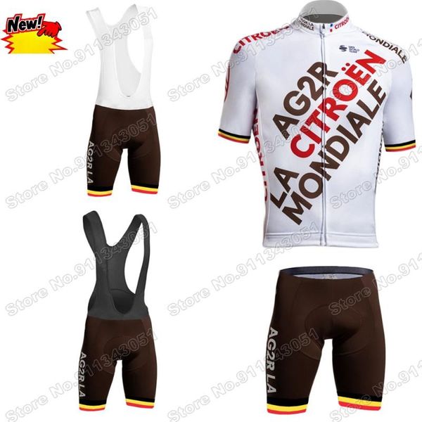 

racing sets ag2r 2021 beglian team cycling jersey set men's clothing road bike shirt suit bicycle shorts mtb maillot culotte, Black;blue