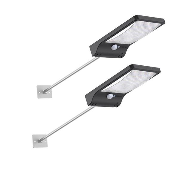 

solar lamps coulee tech 48 led outdoor motion sensor wall light 3 modes wireless security lamp 2 pack