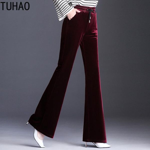 

women's pants & capris tuhao female high waist plus size 9xl 7xl 5xl casual ladies culottes trousers women wide leg pantalones pleated, Black;white