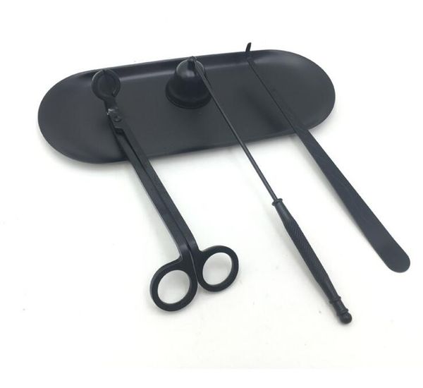 

4 in 1 candle accessory set scissors cutter wick trimmer wicks snuffer storage tray plate candles care tools gift for lovers