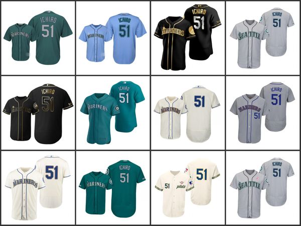 

seattle mariners men 51 ichiro suzuki women youthjerseys, Black;red
